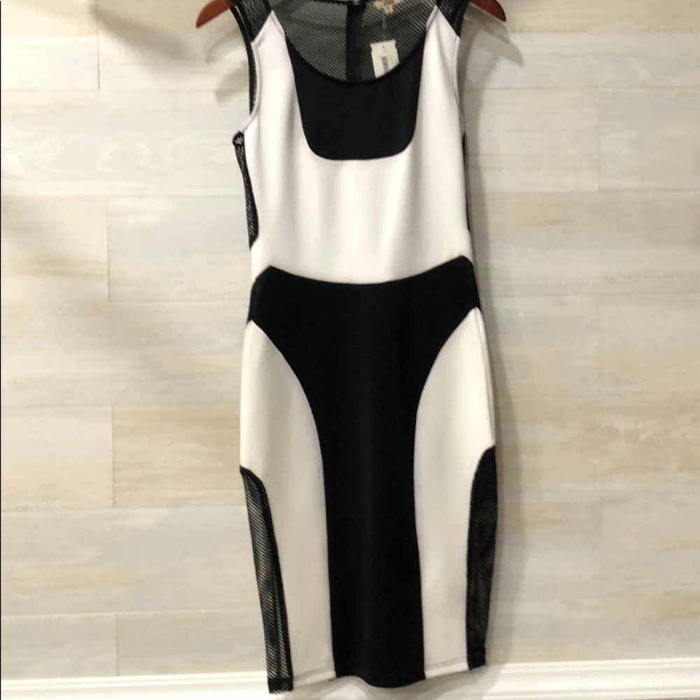Women’s Voxx Black and White Mesh Dress